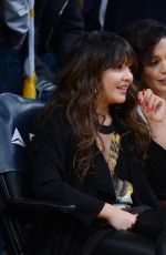 VANESSA and STELLA HUDGENS and ASHLEY TISDALE at Lakers vs Pistons Game in Los Angeles 01/15/2017