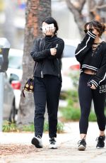 VANESSA and STELLA HUDGENS Heading to a Gym in Los Angeles 01/02/2017