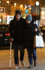 VANESSA PARADIS and Samuel Benchetrit Night Out in Paris 01/11/2017