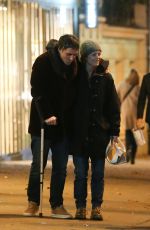 VANESSA PARADIS and Samuel Benchetrit Night Out in Paris 01/11/2017