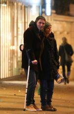 VANESSA PARADIS and Samuel Benchetrit Night Out in Paris 01/11/2017