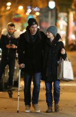 VANESSA PARADIS and Samuel Benchetrit Night Out in Paris 01/11/2017
