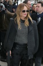 VANESSA PARADIS Arrives at 2nd Chanel Fashion Show at Paris Fashion Week 01/24/2017