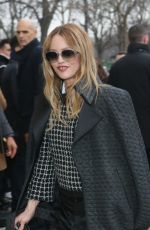 VANESSA PARADIS Arrives at 2nd Chanel Fashion Show at Paris Fashion Week 01/24/2017