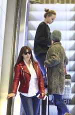 VANESSA PARADIS, LILY-ROSE DEPP and MONICA BELLUCCI ar CDG Airport in Paris 01/11/2017