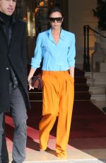 VICTORIA BECKHAM Leaves Her Hotel in Paris 01/23/2017