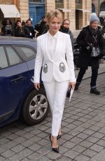 VIRGINIE EFIRA Arrives at Schiapparelli Fashion Show in Paris 01/23/2017
