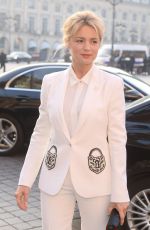 VIRGINIE EFIRA Arrives at Schiapparelli Fashion Show in Paris 01/23/2017