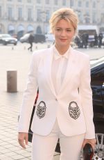 VIRGINIE EFIRA Arrives at Schiapparelli Fashion Show in Paris 01/23/2017