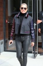YOLANDA HADID Out in New York 01/30/2016