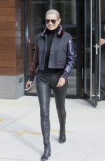 YOLANDA HADID Out in New York 01/30/2016