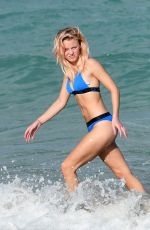 ZARA LARSSON in Bikini on the Beach in Miami 01/12/2017