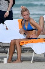 ZARA LARSSON in Bikini on the Beach in Miami 01/12/2017