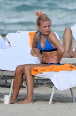 ZARA LARSSON in Bikini on the Beach in Miami 01/12/2017