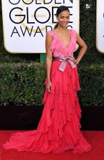 ZOE SALDANA at 74th Annual Golden Globe Awards in Beverly Hills 01/08/2017