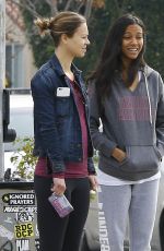 ZOE SALDANA Out and About in Glendale 01/18/2017