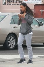 ZOE SALDANA Out and About in Glendale 01/18/2017