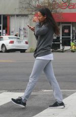 ZOE SALDANA Out and About in Glendale 01/18/2017