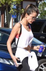 ALESSANDRA AMBROSIO Arrives at a Gym in Brentwood 02/23/2017
