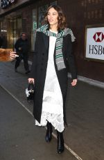 ALEXA CHUNG Arrives at Calvin Klein Fashion Show in New York 02/10/2017