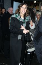 ALEXA CHUNG Arrives at Calvin Klein Fashion Show in New York 02/10/2017