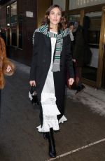 ALEXA CHUNG Arrives at Calvin Klein Fashion Show in New York 02/10/2017