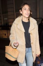 ALEXA CHUNG Leaves Her Hotel in London 02/18/2017