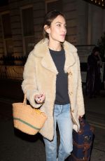 ALEXA CHUNG Leaves Her Hotel in London 02/18/2017