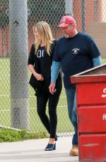 ALI LATRER on a Movie Set in Hollywood 02/16/2017