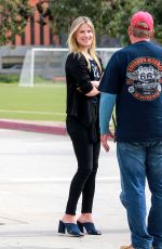 ALI LATRER on a Movie Set in Hollywood 02/16/2017