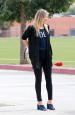 ALI LATRER on a Movie Set in Hollywood 02/16/2017