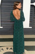 ALICIA VIKANDER at 2017 Vanity Fair Oscar Party in Beverly Hills 02/26/2017