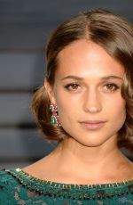 ALICIA VIKANDER at 2017 Vanity Fair Oscar Party in Beverly Hills 02/26/2017