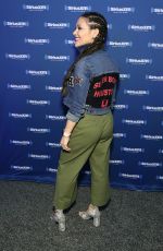 ALYSSA MILANO at SiriusXM at Super Bowl LI Radio Row in Houston 02/03/2017