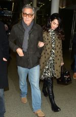 AMAL and George CLOONEY at St Pancras Eurostar in London 02/26/2017