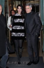 AMAL and George CLOONEY Leaves Laperouse Restaurant in Paris 02/25/2017