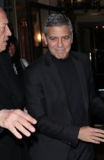 AMAL and George CLOONEY Leaves Laperouse Restaurant in Paris 02/25/2017