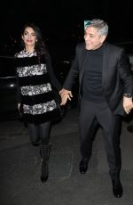 AMAL and George CLOONEY Leaves Laperouse Restaurant in Paris 02/25/2017