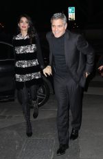 AMAL and George CLOONEY Leaves Laperouse Restaurant in Paris 02/25/2017