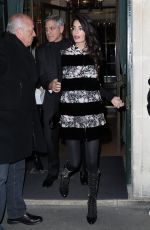 AMAL and George CLOONEY Leaves Laperouse Restaurant in Paris 02/25/2017