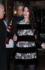 AMAL and George CLOONEY Leaves Laperouse Restaurant in Paris 02/25/2017
