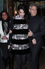 AMAL and George CLOONEY Leaves Laperouse Restaurant in Paris 02/25/2017