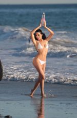 AMANDA GEORES in Bikini on the Set of a Photoshoot for 138 Water in Malibu 02/24/2017