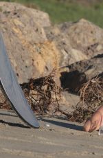 AMANDA GEORES in Bikini on the Set of a Photoshoot for 138 Water in Malibu 02/24/2017