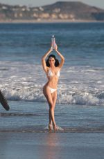 AMANDA GEORES in Bikini on the Set of a Photoshoot for 138 Water in Malibu 02/24/2017
