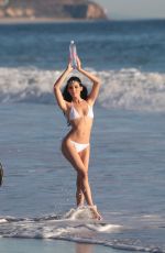 AMANDA GEORES in Bikini on the Set of a Photoshoot for 138 Water in Malibu 02/24/2017
