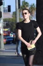 AMBER HEARD Leaves a Ups Store in West Hollywood 02/04/2017