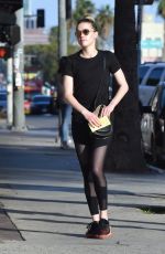 AMBER HEARD Leaves a Ups Store in West Hollywood 02/04/2017