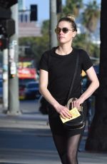 AMBER HEARD Leaves a Ups Store in West Hollywood 02/04/2017