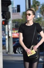 AMBER HEARD Leaves a Ups Store in West Hollywood 02/04/2017